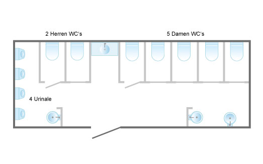WC-Anlage – Grundriss